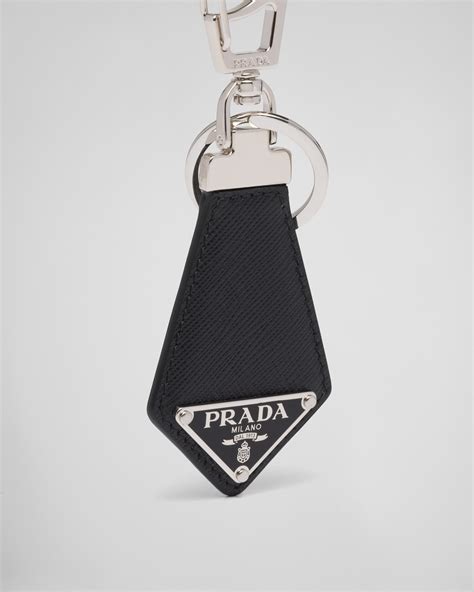 prada saffiano keychain